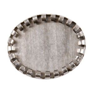 fém díszítő elem ovális foglalat