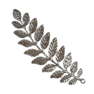 fém díszítőelem leveles ág